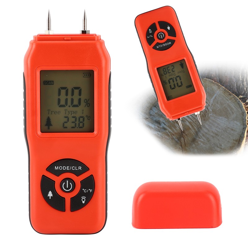 Professional Handheld Digital Wood Moisture Meter Portable LCD Display Wood