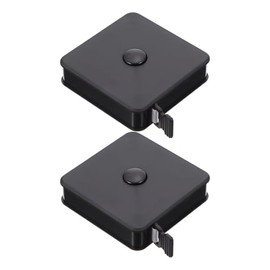 MAGICLULU 2 Cintas Métricas Cuadradas Portátiles de 2 M, Mini Flexómetro Negro para Medición de Ropa y Uso Hogar, Herramienta de Línea de Cinta Compac