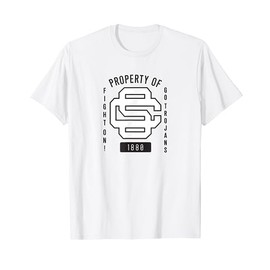 USC Fight On! SC Interlock Go Trojans Black White Fill T-Shirt