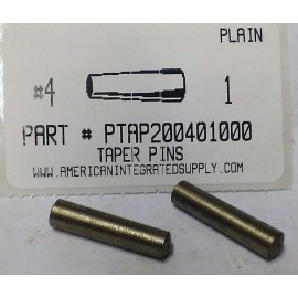 AMERICANINTEGRATEDSUPPLY.COM #4X1" TAPER PINS STEEL PLAIN .250" LARGE END DIAMETER (10)