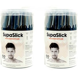 SupaSlick Precision Styler, 60 Razors for Beard and Facial Hair Grooming, Pack of 2