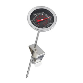 Küchenprofi Frittier-Thermometer aus Edelstahl mit praktischem Clip, Küchenthermometer, Grillthermometer, Fleischthermometer analog, 0-300 °C Skala in °C und °F ablesbar, 21,2 cm