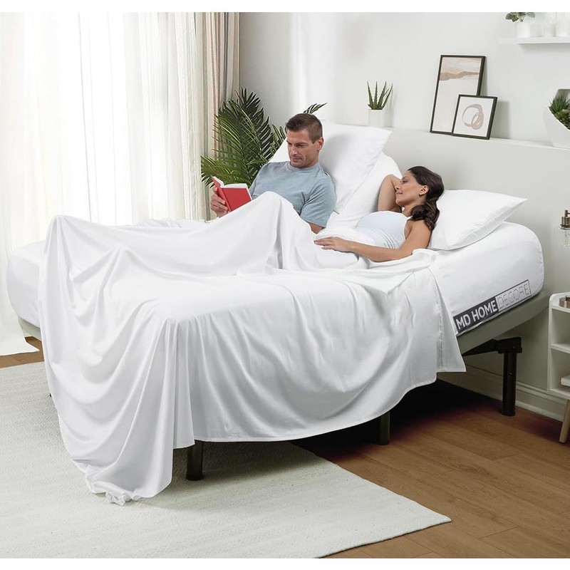 4 Piece Split Head Flex Sheet Set, 34" Top Split