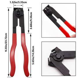 Aienxn CV Boot Clamp Plier with 20PCS 304 Stainless Steel CV Boot Clamps, 10PCS Small and 10PCS Large Universal Adjustable Drive Shaft Drive Shaft Joint Boot Crimp Clamps for Most Cars