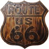 Vintage Wooden Sign Route 66 American Wood Sign (BIG)