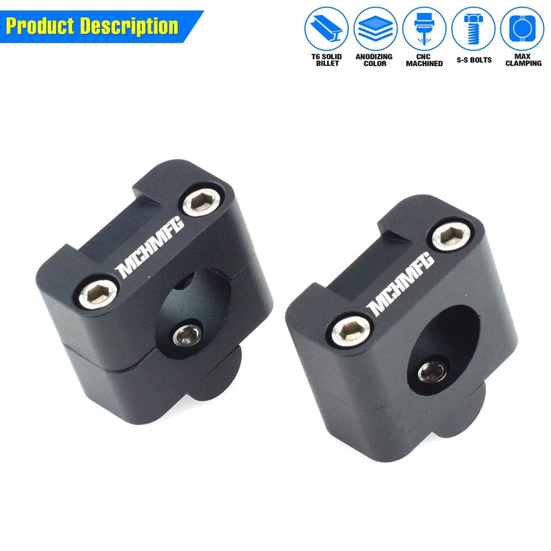 MCHMFG Universal Solid Handlebar Mount Kit For Motorcycle & Dirt