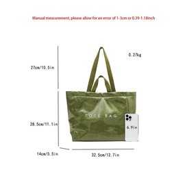 Women's Solid Color Tote Bag, Fashionable Large Capacity Shoulder Bag for Work & Daily Used, Casual Trendy Versatile High-quality Daily Commuting Bag, PVC Leather Satchel, Tote Bag for Women:_Yellow_one-size