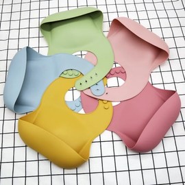 Silicone 2 Pack Baby Bibs for Babies & Toddlers (10-72 Months) Waterproof, Soft, Unisex, Non Messy.