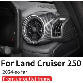 2PCS Carbon Fiber Style Front Left and Right Air Outlet Cover Decoration Fit for Toyota Land Cruiser 250 1958 Prado LC250 J250 2024-2025 Interior Accessories (A)
