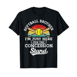 Retro Softball brother I'm Just Here for Concession Stand T-Shirt