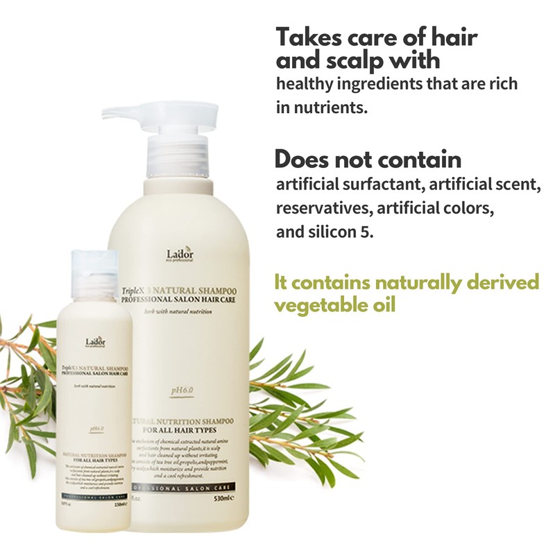 LA'DOR TripleX 3 Triple x3 Natural Shampoo Deep Cleansing Treatment