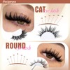 Focipeysa Wispy Lash Clusters Fairy Lashes 12-16mm Eyelashes Clusters Natural