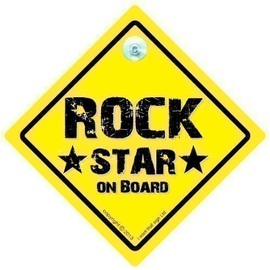 iwantthatsign.com Rock Star On Board Sign, Music Car Sign, Rock Sign, Baby on Board, Singer, Car Sign, Rock & Roll Sign