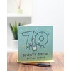 UK Greetings 70th Birthday Card for Him/Her/Friend - Blue Design
