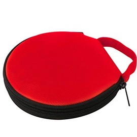 Amaric Red CD Storage Case, 20 Capacity, Portable, 5.9" x 5.9" x 1.2"