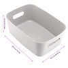 JEUIHAU 6 Pack 30 x 20 x 12cm Grey Plastic