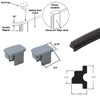 Flexible Shower Door Magnetic Seal 70" Long with Gray Plastic