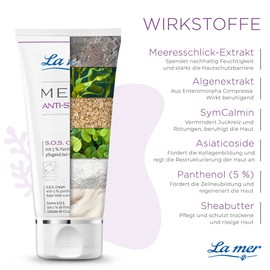 La mer MED+ Anti-Stress S.O.S Cream - Rich Moisturising Cream - For Irritated and Irritated Skin - Strengthening the Skin Protection Barrier - 50 ml