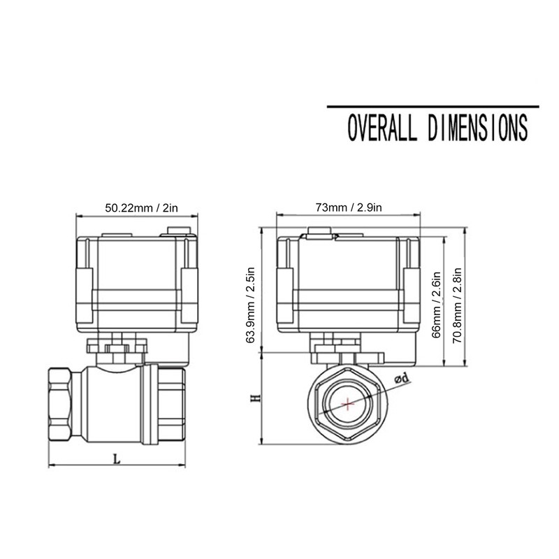 Motorized Ball Valve DN15 Brass Mini Electric Hydraulic Pipe Fittings