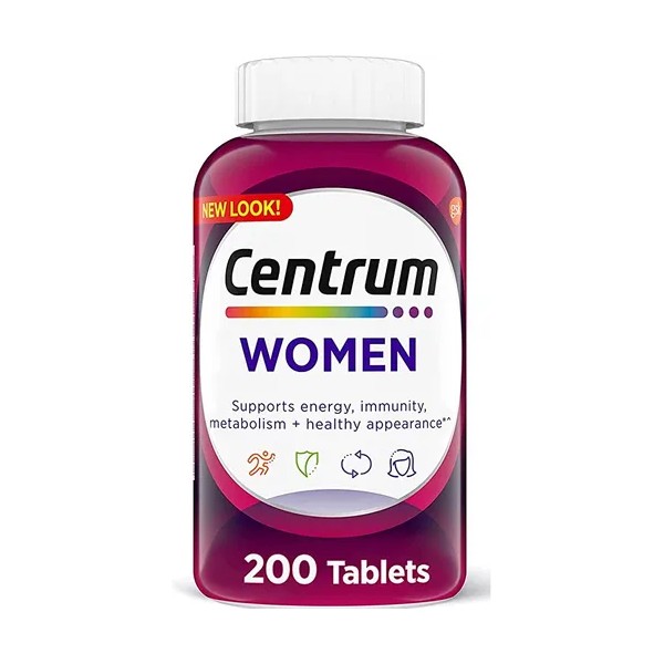 Centrum Tableta Multivitamínica para Mujeres, Suplemento Multivitamínico/Multimineral con Hierro, Vitamina