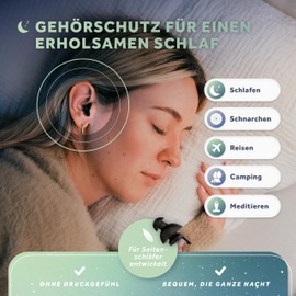Schallwerk ® Dream+ Ear Plugs for Sleeping (for Small Ears) - High Quality Ear Plugs - Dampens Noise & Snoring - Hearing Protection Ideal for Quiet Sleep, Ear Protection