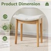 Royal Windsor Vanity Stool with Saddle Cushion, 18 Inch Makeup