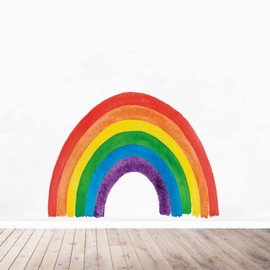 Self-Adhesive Cute Rainbow Wall Sticker for Kids/Girls Room, Peel and Stick Wall Art Decals Wall Murals for Nursery Room Baby Bedroom Home Decor