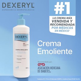 DEXERYL Crema Emoliente, Hidratacin y Reparacin para Piel Seca o Atpica  Frmula con Vaselina, Parafina y Glicerol, 500g