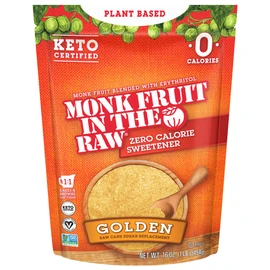 MONK FRUIT IN THE RAW, Golden 16 oz Baker's Bag, Pack of 1, Natural Monk Fruit Sweetener w/Erythritol, Sugar-Free