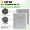 Updated W10169961A Range Hood Filter Replacement (3PCS) by Techecook, 5-Layer