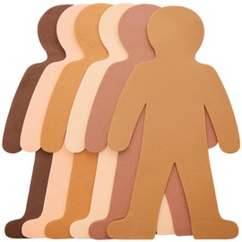 Baker Ross FX229 Skin Tone People Foam Cut Outs - Pack of 24, Arts and Crafts for Kids, Art Supplies and Craft Materials