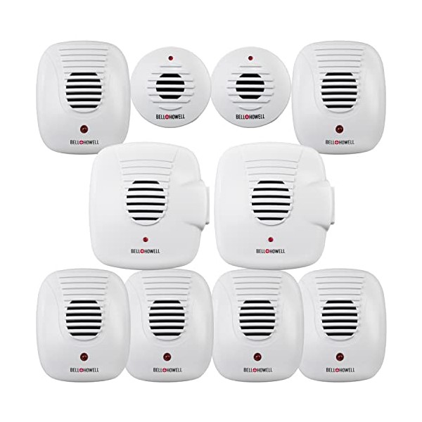 Bell + Howell Ultrasonic Pest Repeller Entire Home Kit Pack of 10, Ultrasonic Pest Repeller, DIY Pest Control, Pest Repellent for Home, Bedroom, Office, Kitchen Safe for Human and Pets, No Chemicals