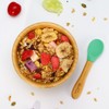 Vinsani Bamboo Bowl and Spoon Set for Baby/Toddler, Suction Plate,
