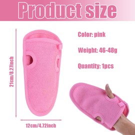 Practical Pink Double Hole Exfoliating Towel - Stylish Scrub Towel Is An At-Home Deep Cleansing Pore Exfoliating Mitt That Prepares Skin For A Flawless Tan And Eliminates Unwanted Tanning Mistakes