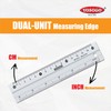 6 inch / 15 cm Anti-Slip Aluminum Ruler- Pack of