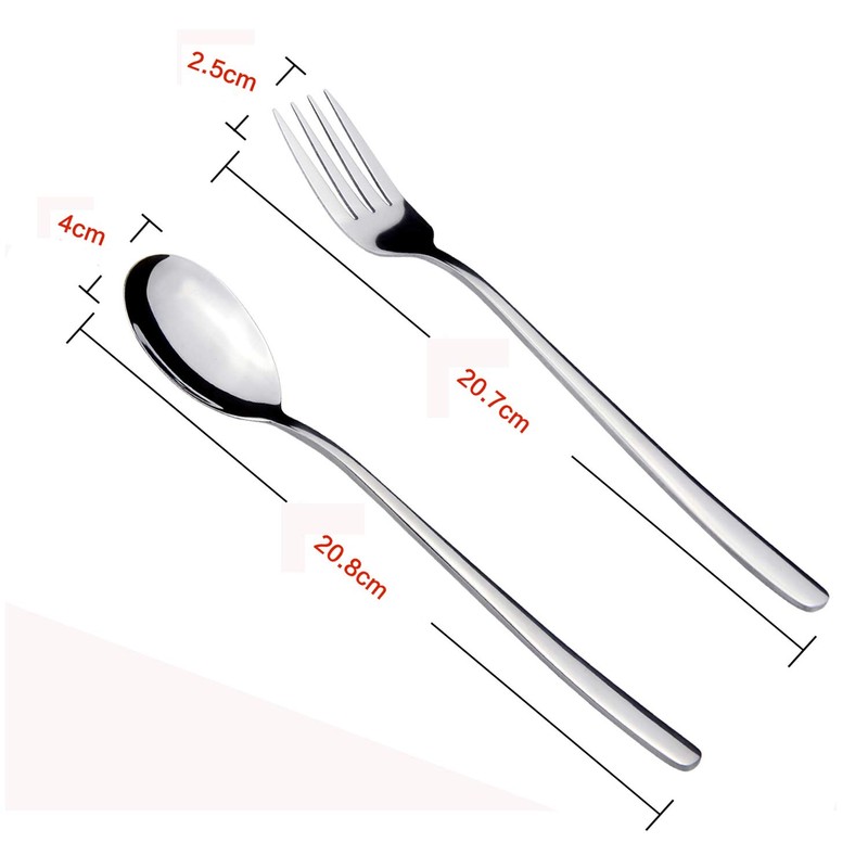 YFWOOD Mixed Cutlery Set, Dinner Spoons x 2 and Dinner
