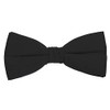 Formal Black Satin Banded Men's Bow Tie