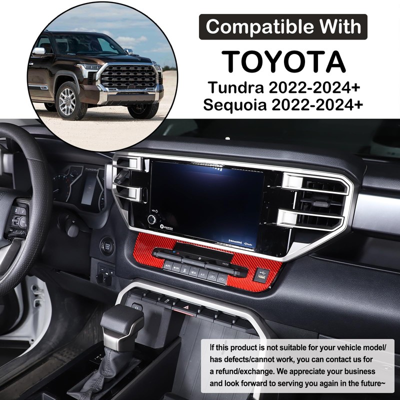 Car Air Conditioning Climate Control Trim Cover Fit Toyot@a Tundra/Sequoia