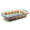 Polish Pottery Baker - Rectangular with Tab Handles - 7