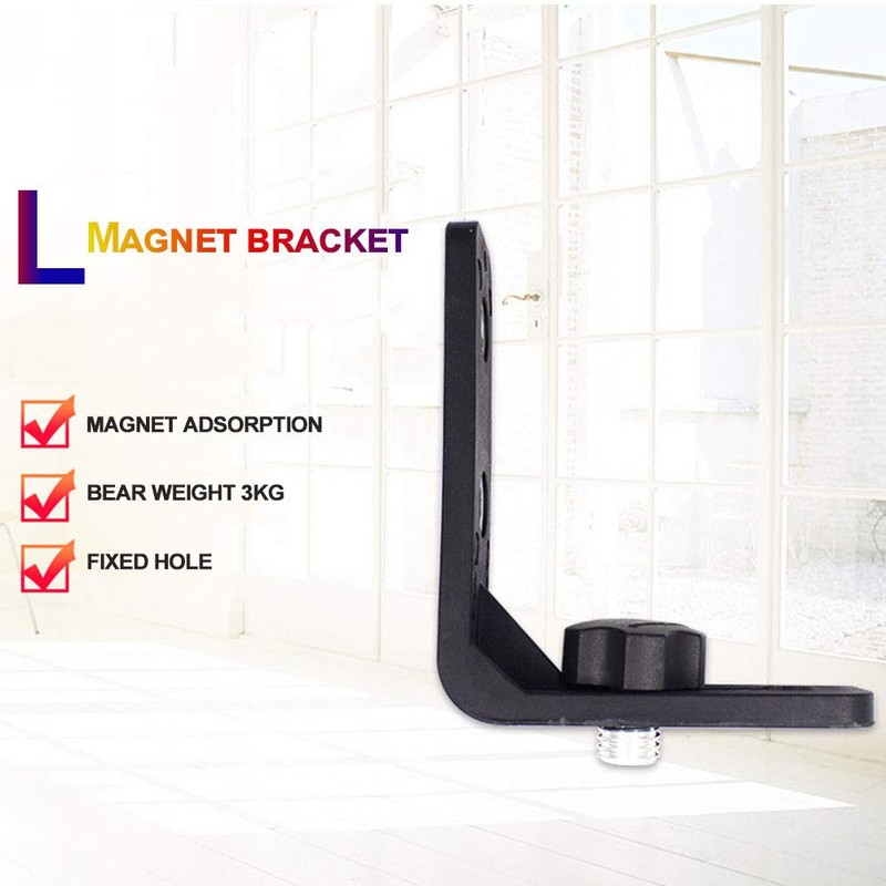 DASNTERED Level Bracket - Lasers Level L-shape Magnetic Bracket -