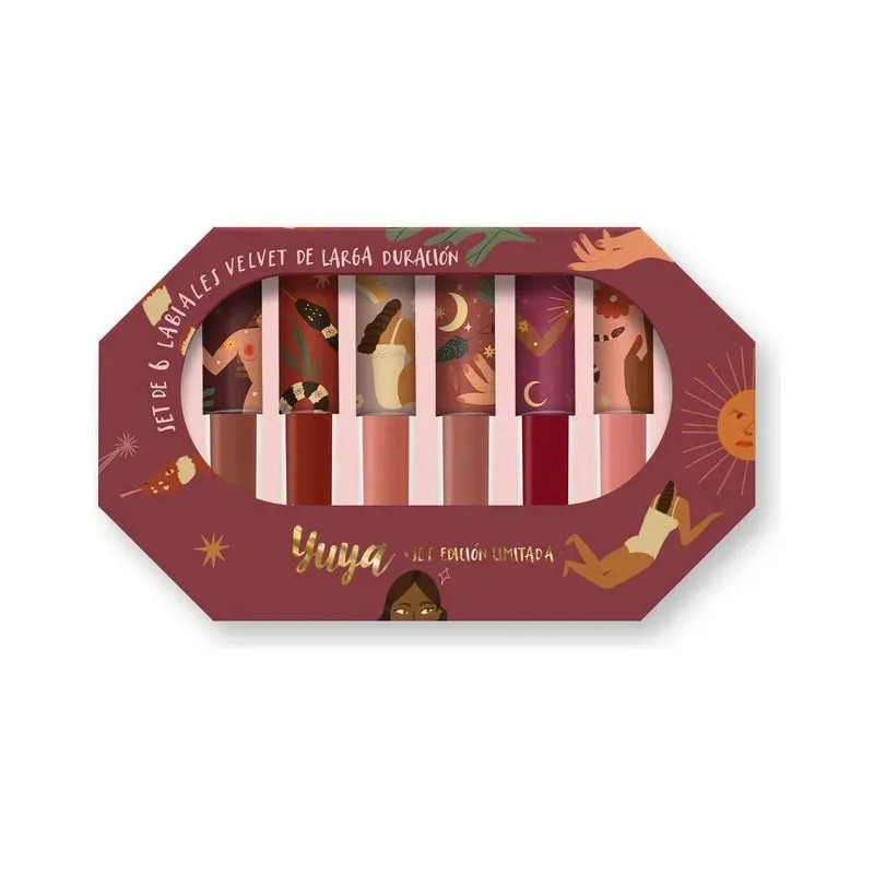 Pack X6 Labiales Velvet Edición Limitada Yuya
