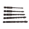 Twist Drill Set Wall Triangular Drill Bits 4MM 5MM 6MM