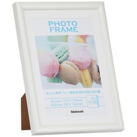 ナカバヤシ(Nakabayashi)樹脂製（PVC）フォトフレーム 2L判/KG判 ホワイト ﾌ-TPS-301-W