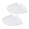 2pcs Wall Mount Floating Corner Shelves Quarter Round Hanging Corner