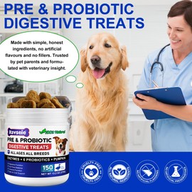 Probiotics for Dogs, Dog Probiotics for Gut Health, Pro Biotics for Gut Health Dog,for Dogs Digestive Enzymes, Itchy Skin, Allergies, Immune System and Overall Health Supports- 150pc/Duck