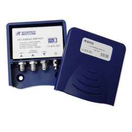 Rogetech DiSEqC Relay 2 DS 7021 2 SAT System with Receiver, in Weatherproof Casing