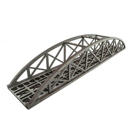 War World Scenics Single Track Grey High Detail MDF Bowstring Bridge 560mm – OO/HO Gauge Scale Model Railway Diorama Modelling Layout Scenery Landscape Rail Structure