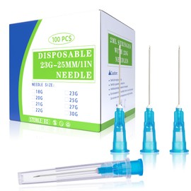 100PCS 23G 25MM Stainless Steel Dispensing Accessories Needle, Individually Packaged Scientific Lab Measuring Supplies