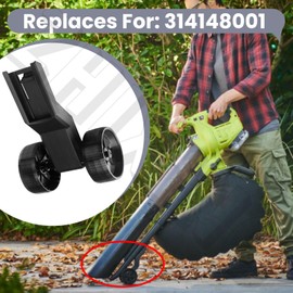 314148001 Wheel Assembly Compatible with Ho-melite Ry-obi 40V Vac Attack, RY40405 RY40405VNM Leaf Blower Vacuum