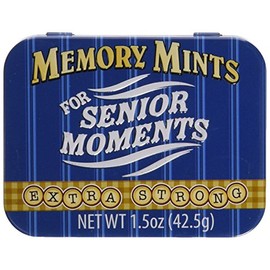 Boston America Gag Gifts Memory Mints, Sugar Candy for Senior Moments Fun Gag Tin